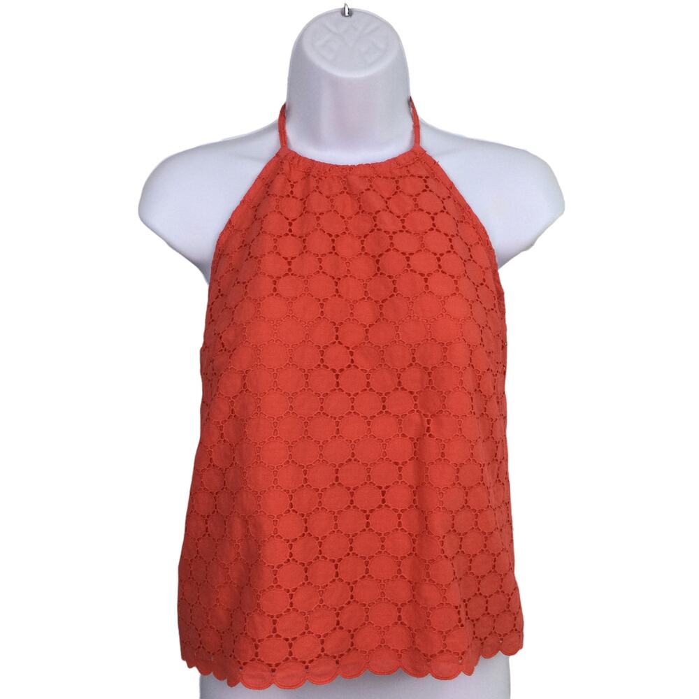 J. Crew Y2K Style Festival Coquette Crochet Coquette Cropped Halter Top XS